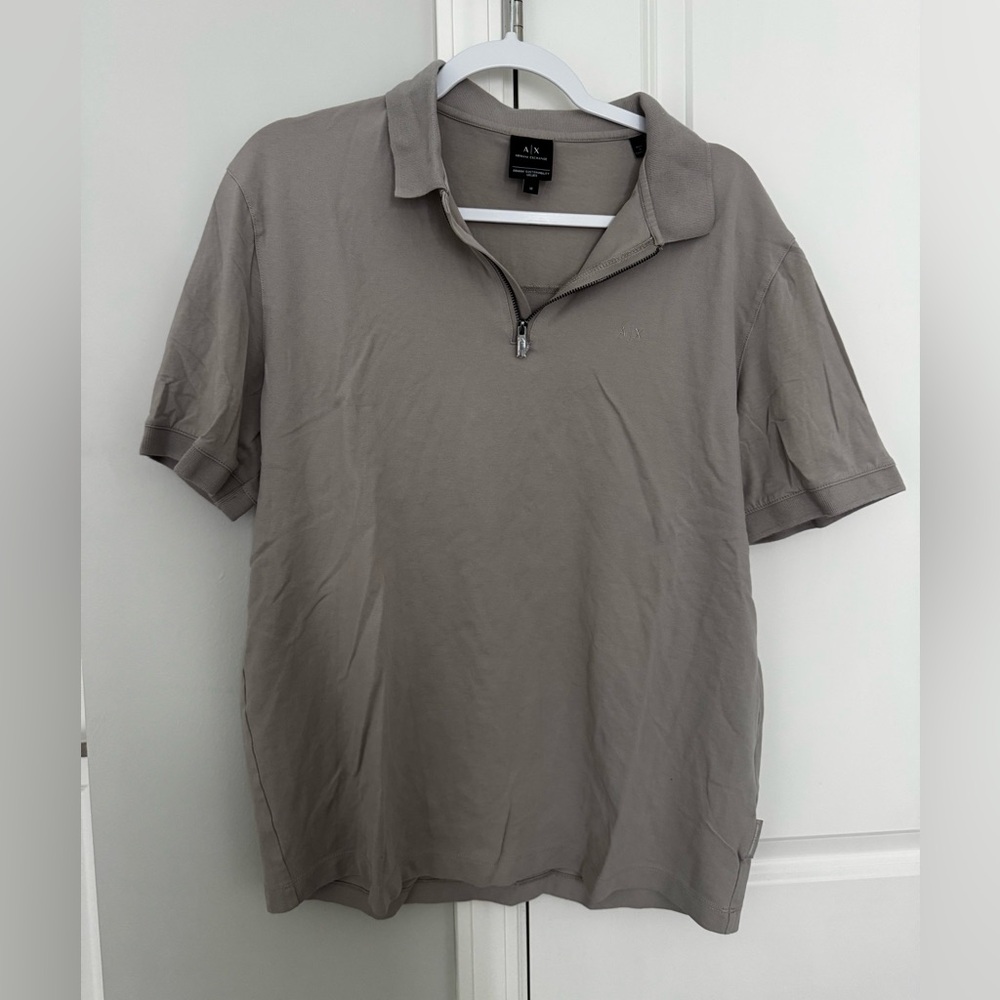Armani Exchange Taupe Polo Shirt